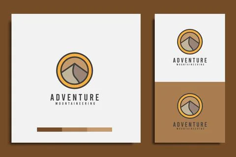 Adventure mountain logo Stock Illustration