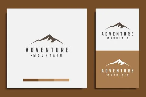 Adventure mountain logo Stock Illustration