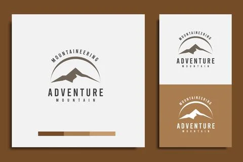Adventure mountain logo Stock Illustration