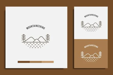 Adventure mountain logo Stock Illustration