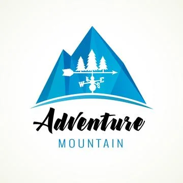 Adventure mountain logo Stock-Illustration