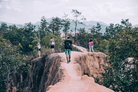 Adventure   on   narrow   path Stock Photos