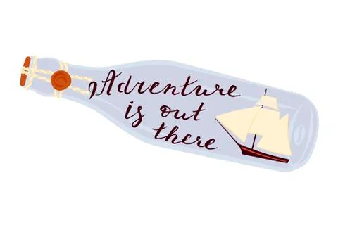 Adventure is out there Stock Illustration
