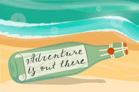 Adventure is out there Stock Illustration
