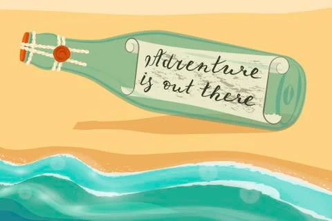 Adventure is out there Stock Illustration