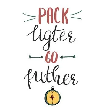 Adventure poster template with hand lettered inspirational phrase. Stock Illustration