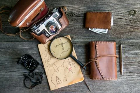 Adventure seeker set Stock Photos