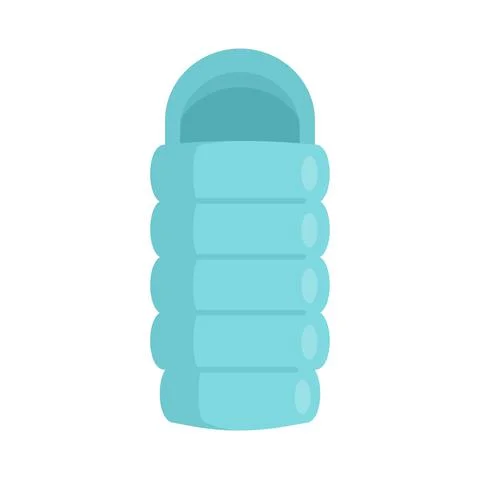 Adventure sleeping bag icon flat isolated vector Ilustración de archivo