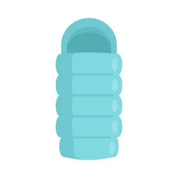 Adventure sleeping bag icon flat isolated Stock Illustration