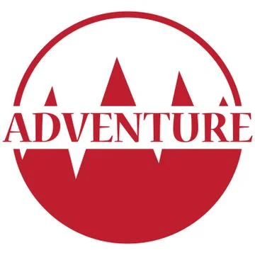 Adventure Stamp logo Stock Illustration