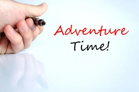Adventure time Text Concept Stock Photos