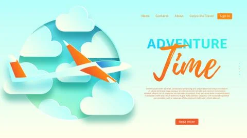 Adventure time web banner Stock Illustration