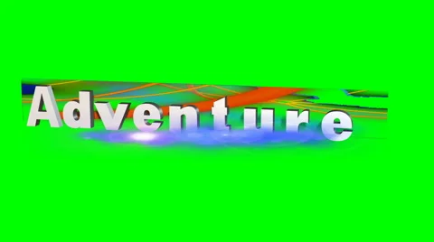 "Adventure" Title with Effects: Loop + Matte Stock Footage 65521916