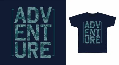 Adventure typography design vector illustration ready for print on tee 스톡 일러스트