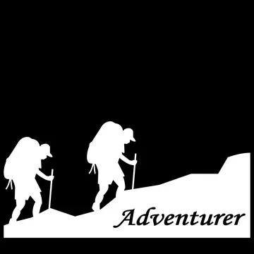 Adventurer icon design Stock Illustration