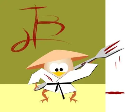 Adventures of hard egg Stock Illustration