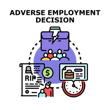 Adverse employment decision vector concept illustration Illustrazione stock