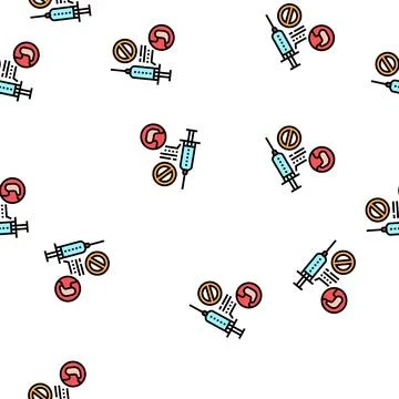Adverse reaction to anesthesia vector seamless pattern イラスト素材