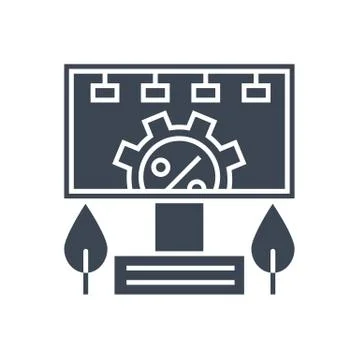 Adverting Service Vector Glyph Icon Stock Illustration