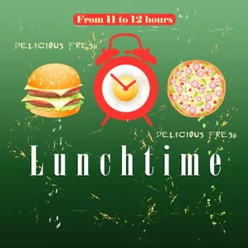 Advertise lunch Stock Illustration
