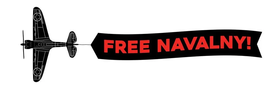 Advertisement banner free Navalny Stock Illustration