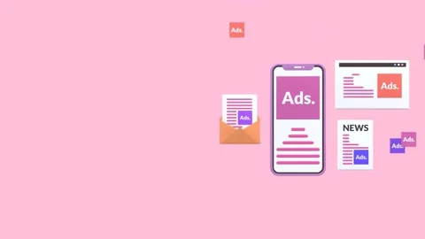 Advertisement On A Different Platform Animation With Copy Space. 動画素材 300658980