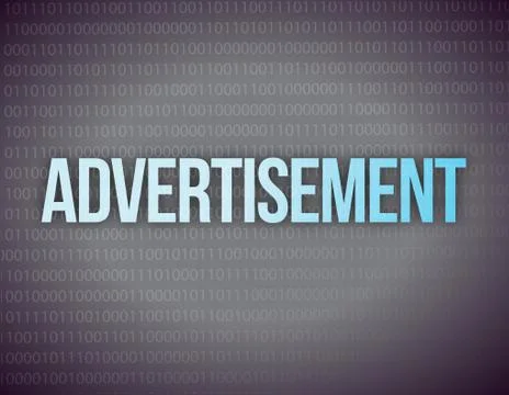 Advertisement on digital screen Stock-Illustration