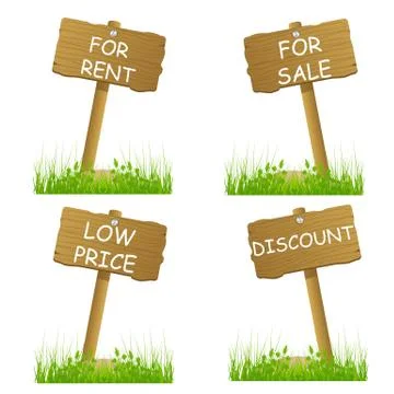 Advertisement direction board Stock Illustration