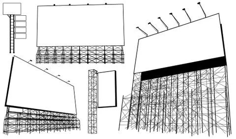 Advertisement hoardings Stock Illustration