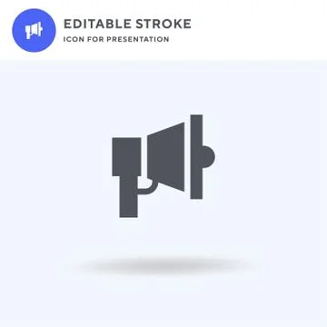 Advertisement icon vector, filled flat sign, solid pictogram isolated on whit Stock Illustration
