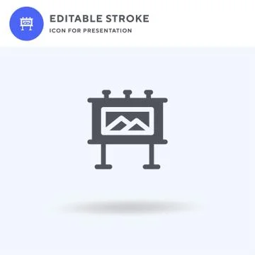 Advertisement icon vector, filled flat sign, solid pictogram isolated on white Stock Illustration