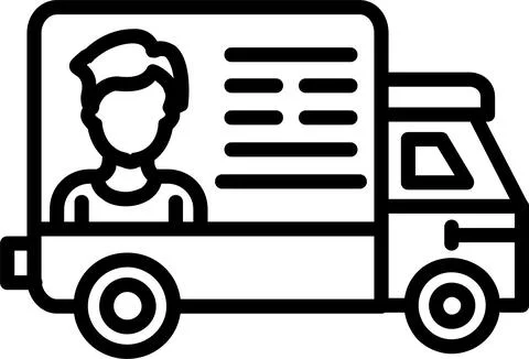 Advertisement Line Icon Design Stock Illustration