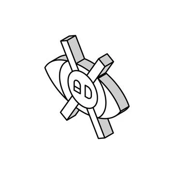 Advertisement no vision isometric icon vector illustration Stock Illustration