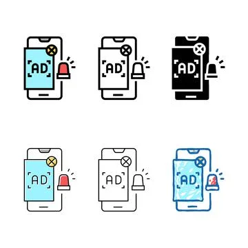 Advertisement pop-up window color icon modern vector Stock Illustration