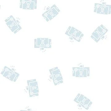 Advertisement pop-up window glyph seamless pattern Stock Illustration