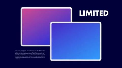 Advertisement Poster Mockup for Technology and Devices. Purple Theme Design for Stock Illustration