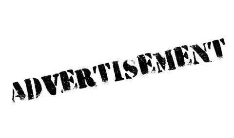 Advertisement rubber stamp Illustrazione stock