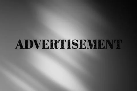 Advertisement shadows text font concept. Stock Illustration