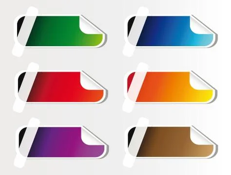 Advertisement stickers Stock Illustration