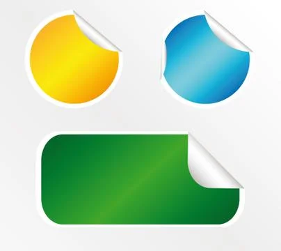 Advertisement stickers Stock Illustration