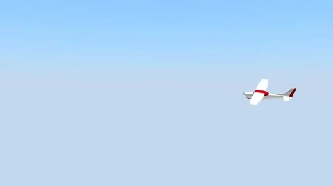 Advertising airplane Stock Footage 10765888