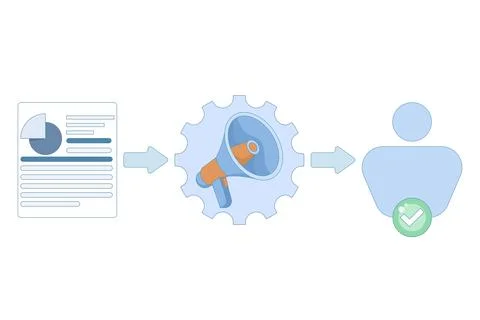 Advertising algorithm bidding concept, featuring data diagrams. 스톡 일러스트