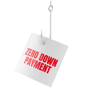 Advertising bait zero down payment hook. 3D rendering Stock Illustration