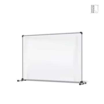 Advertising banners shield mockup, template Ilustración de archivo