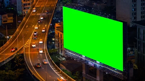 Advertising billboard green screen and t... | Stock Video | Pond5