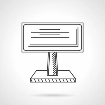 Advertising billboard line vector icon Stock Illustration