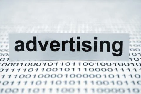 Advertising on binary data Stock Photos