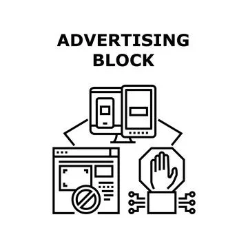 Advertising Block icon vector illustration Stock Illustration