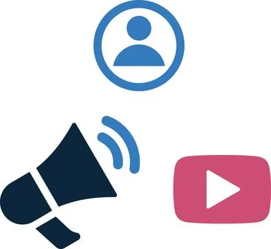 Advertising, broadcast icon. Simple editable vector graphics. Illustrazione stock
