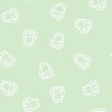 Advertising brochures line vector seamless pattern line Stock Illustration